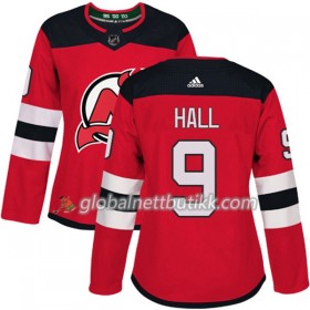 New Jersey Devils Hockeydrakt Taylor Hall 9 2017-2018 Rød Adidas Authentic - Dame